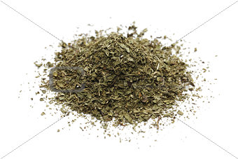 pile of dried mint
