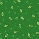 Seamless background with little green leaves
