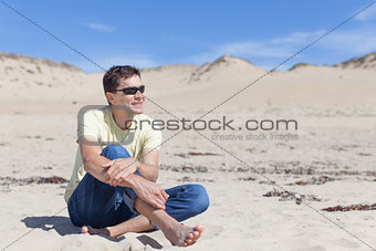 young man at the beach