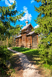 Old wooden church of the firs