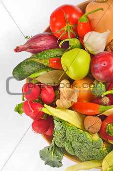 Fruits and vegetables in the basket
