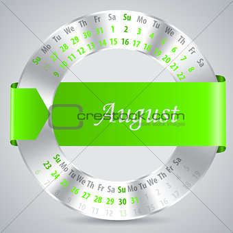 2015 august calendar design