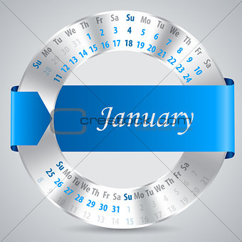 2015 january calendar design