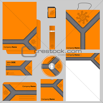 Orange business vector set