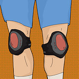 Human Legs with Knee Pads