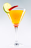  Suite cocktail over white background