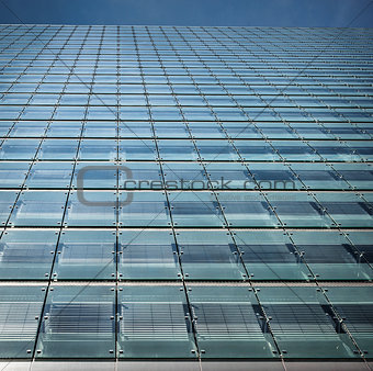 Modern building detail, glass wall 