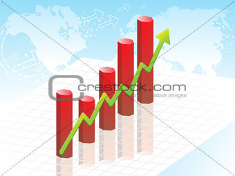 abstract colorful business chart background