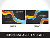 abstract colorful business card template