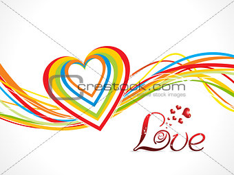 abstract colorful love wave background