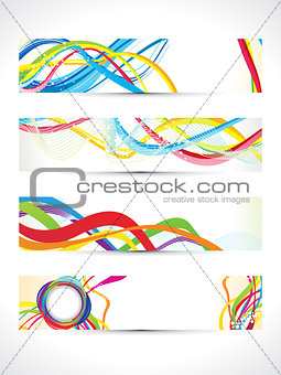 abstract multiple colorful web banners 