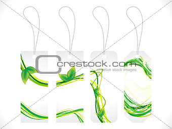 abstract multiple green eco sale tag