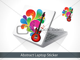 abstract colorful laptop sticker