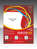 abstract parlor flyer template