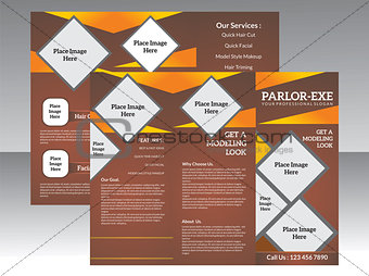 abstract parlor tri fold brochure 