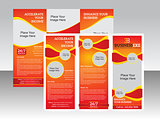 abstract tri fold brochure template