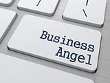 Business Angel Button on Computer Keyboard.