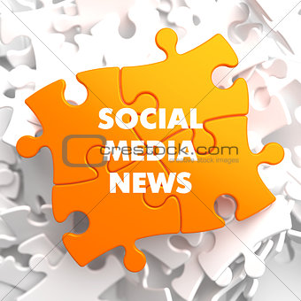 Social Media News on Yellow Puzzle.