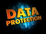 Data Protection - on Digital Background.