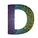 letter D of different colors