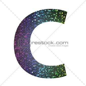 letter C of different colors