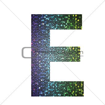 letter E of different colors