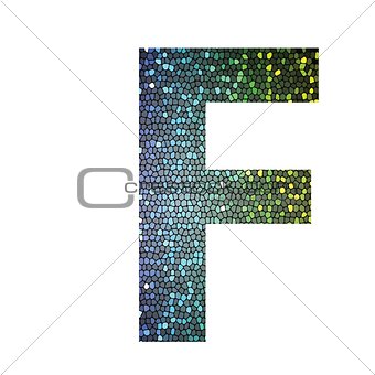 letter F of different colors