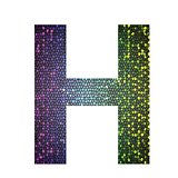 letter H of different colors