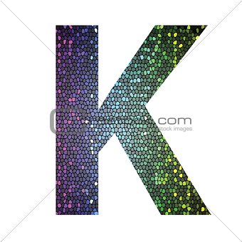 letter K of different colors