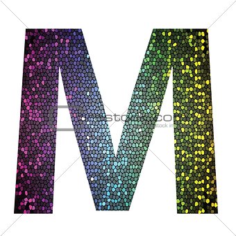 letter M of different colors