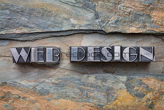 web design in metal type