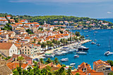 Yachting waterfront of Hvar island
