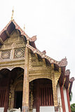 Ancient lanna style of wooden temple in Chiang Mai, Thailand 