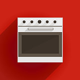 Flat vector illustration of oven