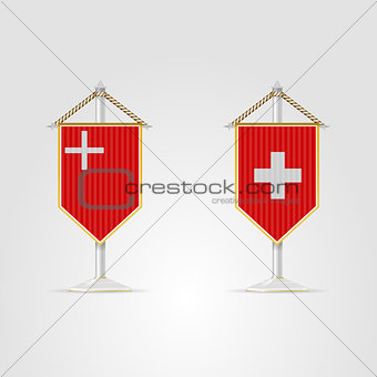 Illustration of national symbols of Switzerland.