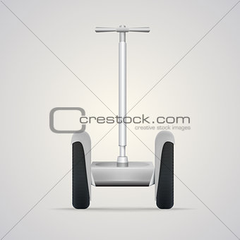 Vector illustration of segway a front view.