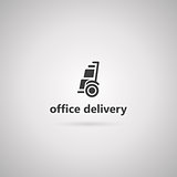 Vector illustration with icon for alternative transport for office.