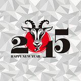 New year greeting card with goat 