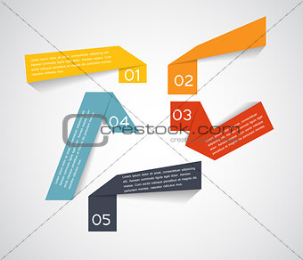Infographic Origami Templates for Business Vector Illustration.