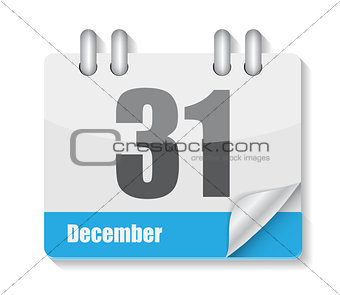Flat Calendar Icon for Applications Vector Illustration