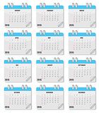 Calendar 2015 Year. Vector Illustration.