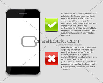 Infographic Phone Templates for Business Vector Illustration.