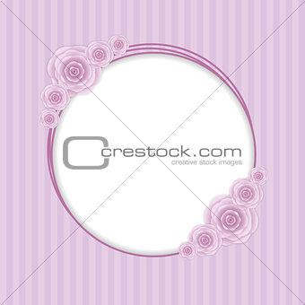 Romantic Flower Vintage Invitation Card Vector Background