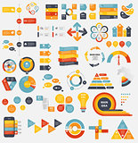 Mega Collection of Flat Infographic Templates for Business Vecto