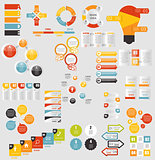 Mega Collection of Flat Infographic Templates for Business Vecto