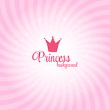 Princess Abstract  Background Vector Illustration.