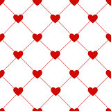 Valentines Day Seamless Hearts Pattern Vector Illustration