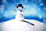 Composite image of snow man