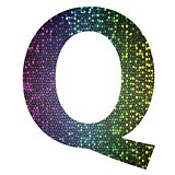 letter Q of different colors