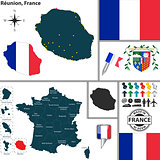 Map of Reunion, France